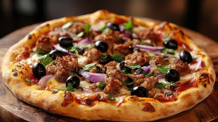 The Delicious Pizza with Toppings