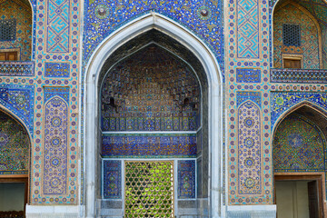 Ulugbek Madrasah on Registan Square in Samarkand. Uzbekistan