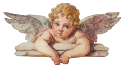 PNG  Cherub art illustration vintage.