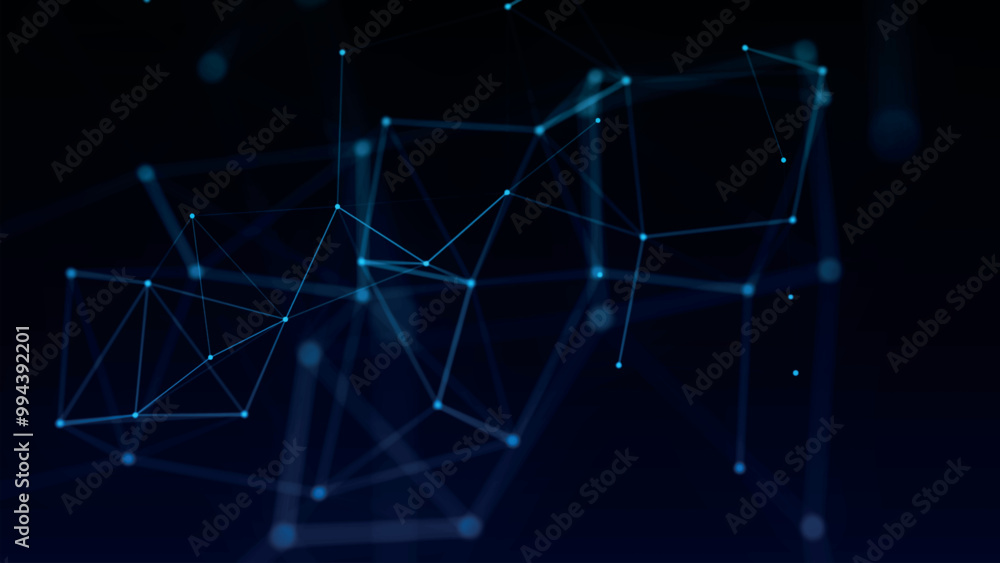 Aufkleber abstract background with connecting dots and lines. network connection structure. data technology an