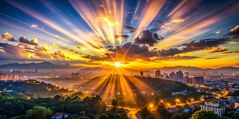 Radiant Light of the World Illuminating Nature and Urban Landscapes in Stunning Visual Harmony