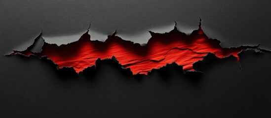 Fototapeta premium Torn Paper Red Reveal