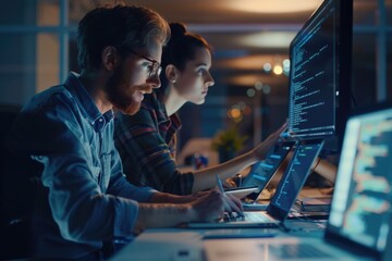 person working on computer in office