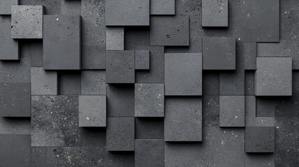 Textured arrangement of dark slate tiles with varied sizes and angles on a flat surface