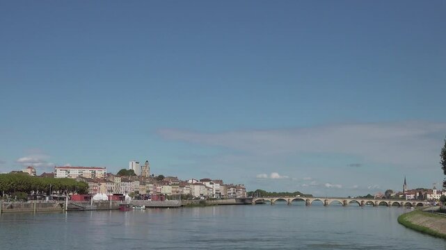 Town of Macon on the Saone river, Burgumdy, France