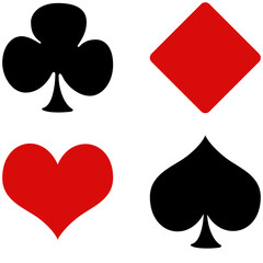 Deck cards symbol, clubs, diamonds, hearts, spade, png, art, design, illustration.