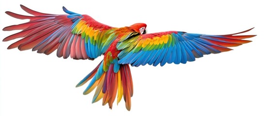 Fototapeta premium Scarlet Macaw in Flight