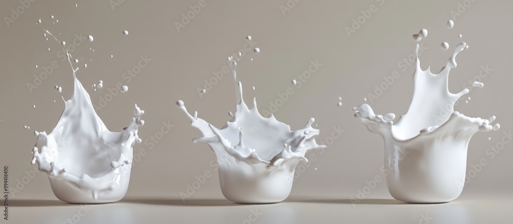 Canvas Prints Milk Splash