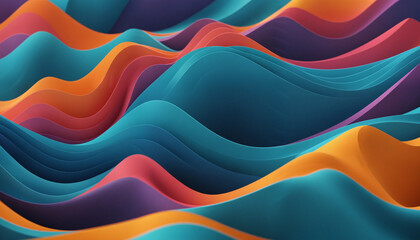 Colorful waves in 3d, dunes in color, geometric waves,background,patterns and abstract art wallpaper