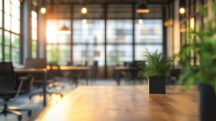 Blurred ambiance of a spacious office interior, offering a panoramic backdrop of unfocused excellence. 
