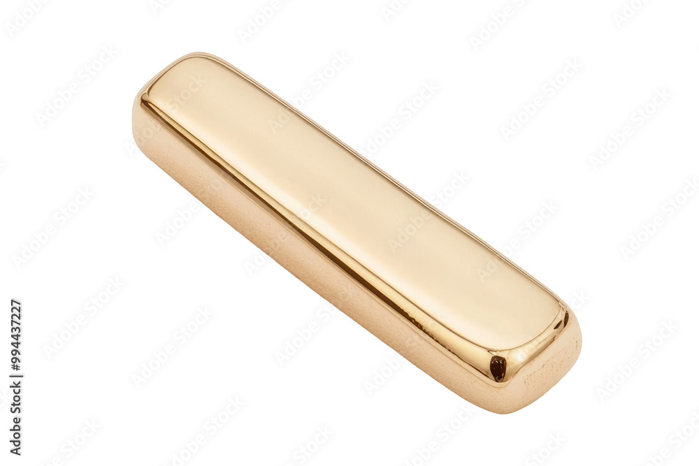 Poster gold metallic bar-shaped design with a smooth and polished surface. the minimalistic form emphasizes