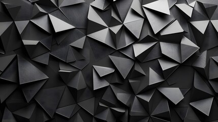 Fototapeta premium Black Triangles on White Background Abstract Image Text