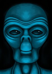Alien creature, sketch - digital painting © neurostructure