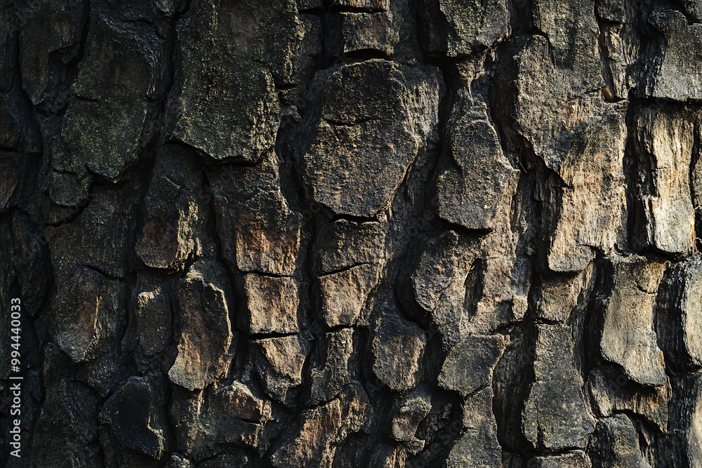 Poster close up of textured tree bark with a natural background. abstract nature pattern for texture overla