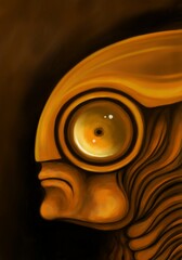 Alien creature, sketch - digital painting © neurostructure