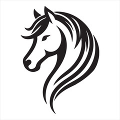 Horse Head Silhouette Vector Image	