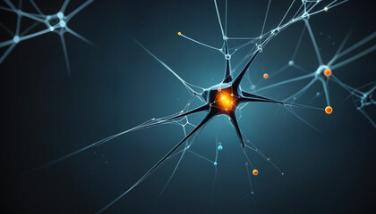 Detailed neural connections up close, artificial intelligence wallpaper