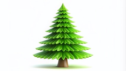 Obraz premium Simple and Elegant Pine Tree Icon for Nature and Environmental Themes in Graphic Design Projects