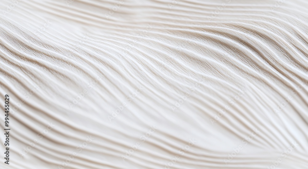 Poster Abstract white wavy lines pattern background texture