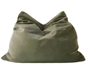 Lazy bean bag isolated on transparent background, comfortable home seating solution, soft and relaxing chair alternative, cozy beanbag furniture for lounging