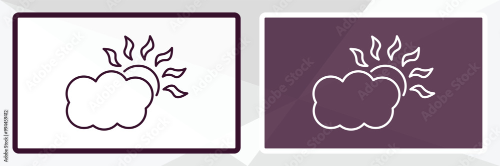 Aufkleber daytime outline icon. linear vector from weather concept. thin line white and black daytime icon iso