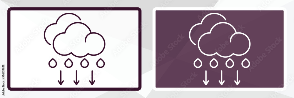 Poster convergence outline icon. linear vector from weather concept. thin line white and black convergence 
