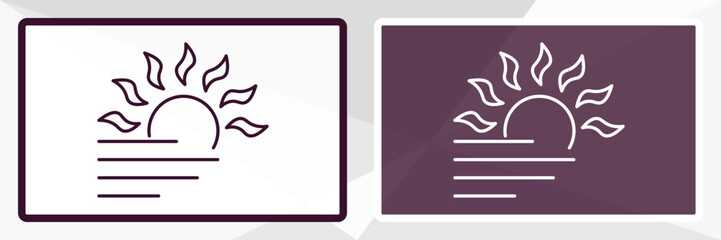 foggy day outline icon. Linear vector from weather concept. Thin line white and black foggy day icon isolated on white and dark background