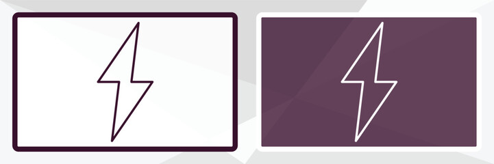 light bolt outline icon. Linear vector from weather concept. Thin line white and black light bolt icon isolated on white and dark background