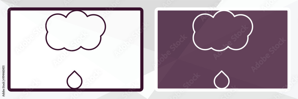 Poster sprinkle weather outline icon. linear vector from weather concept. thin line white and black sprinkl