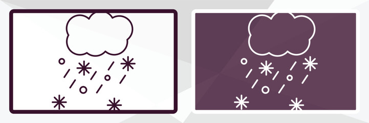 snow storms outline icon. Linear vector from weather concept. Thin line white and black snow storms icon isolated on white and dark background