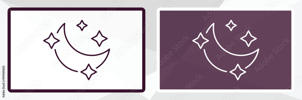 Poster twilight outline icon. linear vector from weather concept. thin line white and black twilight icon i