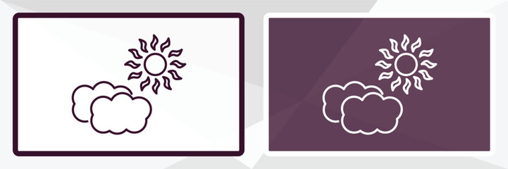 subtropical climate outline icon. Linear vector from weather concept. Thin line white and black subtropical climate icon isolated on white and dark background