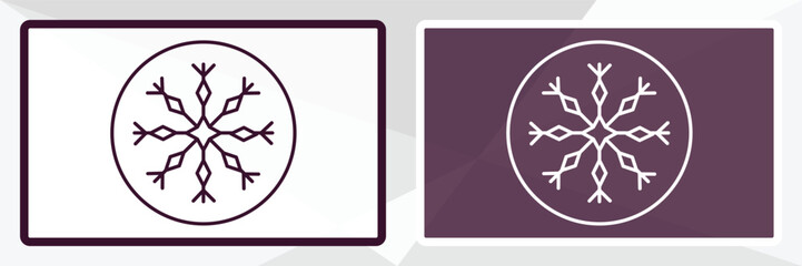 icy outline icon. Linear vector from weather concept. Thin line white and black icy icon isolated on white and dark background