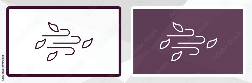 Poster autumn outline icon. linear vector from weather concept. thin line white and black autumn icon isola