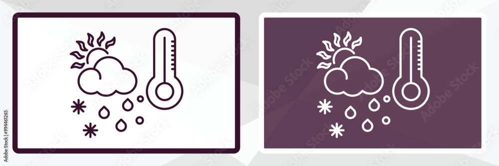 Poster forecast outline icon. linear vector from weather concept. thin line white and black forecast icon i