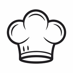 A simple yet stylish chef's hat illustration, perfect for adding a touch of culinary flair to your designs. This versatile graphic is suitable for menus, restaurant branding, food-related projects.