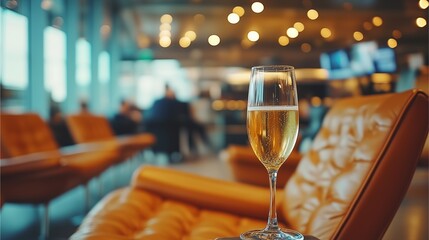 Champagne glass, airport , lounge, travel, luxury