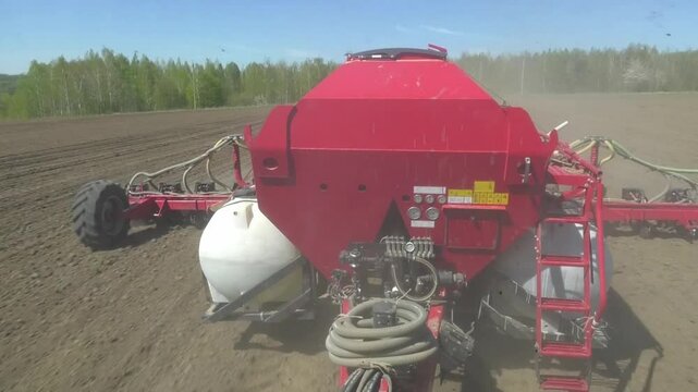 Ukraine, agro sowing in the fields, agro machinery working in the field-1
