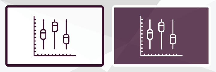 box plot outline icon. Linear vector from user interface concept. Thin line white and black box plot icon isolated on white and dark background