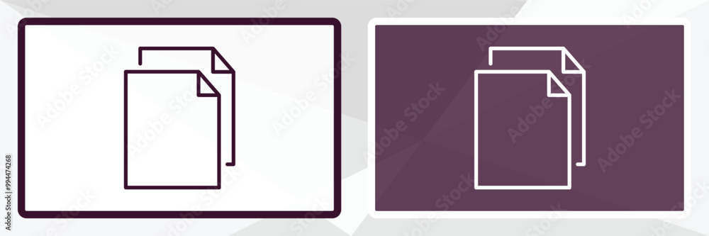 Poster white paper outline icon. linear vector from user interface concept. thin line white and black white