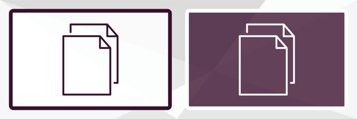 white paper outline icon. Linear vector from user interface concept. Thin line white and black white paper icon isolated on white and dark background