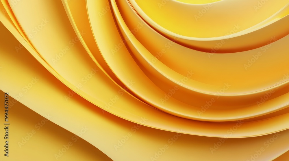 Aufkleber soft yellow waves create a soothing abstract pattern in warm tones of light