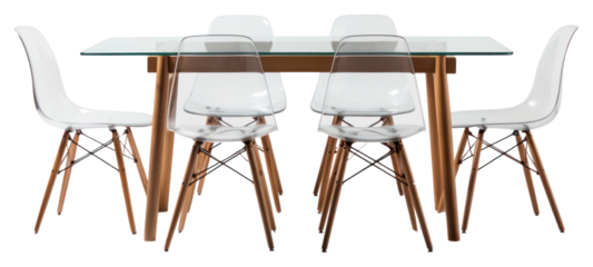 PNG Modern dinning furniture set minimalist chairs table.