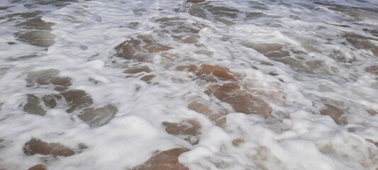 Beach on the sunset moments 