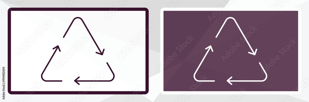 Poster recycable outline icon. linear vector from user interface concept. thin line white and black recycab