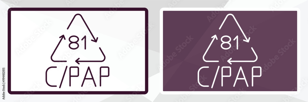 Poster c/pap 81 outline icon. linear vector from user interface concept. thin line white and black c/pap 81