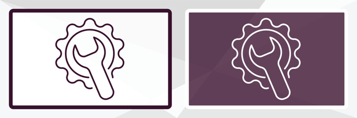 mechanic tool outline icon. Linear vector from user interface concept. Thin line white and black mechanic tool icon isolated on white and dark background