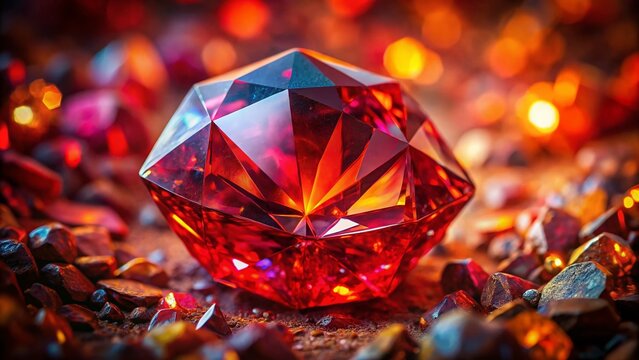 Stunning close-up of sardius gemstone showcasing rich red hues and intricate natural patterns