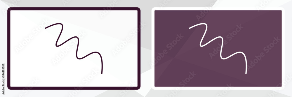 Poster curves outline icon. linear vector from traffic signs concept. thin line white and black curves icon