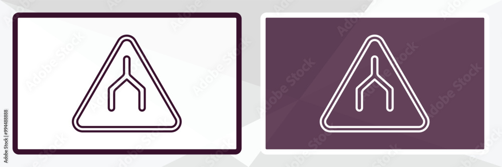 Poster end of way sign outline icon. linear vector from traffic signs concept. thin line white and black en